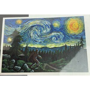 Bigfoot Starry Night 1000 Piece Jigsaw Puzzle Lantern Press Art Unique Mythical